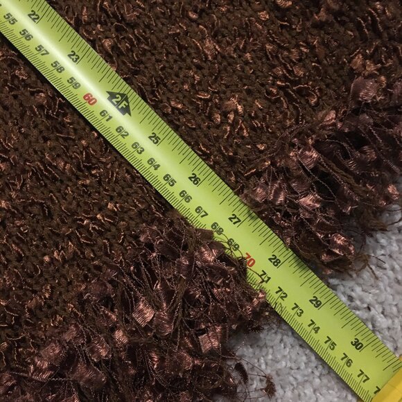 Y2K Cotton Fuzzy Fringed Knit Single Button Cardigan - Picture 14 of 15